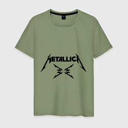 Футболка хлопковая мужская Metallica, цвет: авокадо