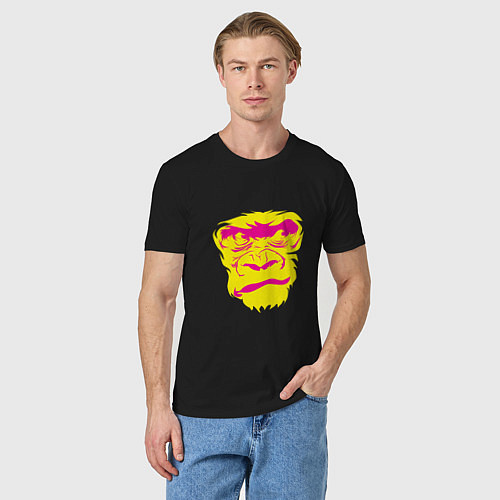 Мужская футболка Gorilla face / Черный – фото 3