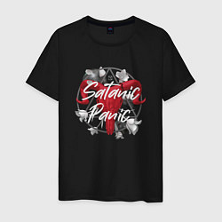 Футболка хлопковая мужская Satanic Panic, цвет: черный