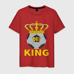 Футболка хлопковая мужская Пеле король футбола, цвет: красный