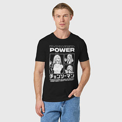 Футболка хлопковая мужская Человек-бензопила Power, цвет: черный — фото 2