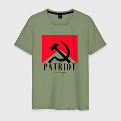 Футболка хлопковая мужская USSR Patriot, цвет: авокадо