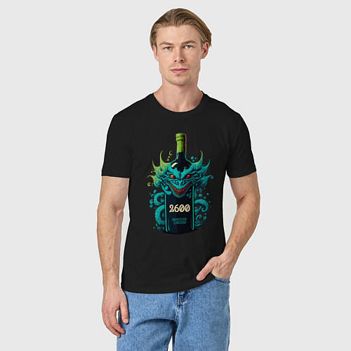 Мужская футболка Вино за 2600 / Черный – фото 3
