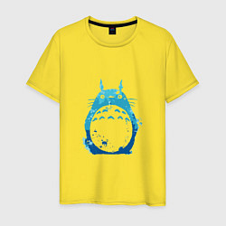 Футболка хлопковая мужская Blue Totoro, цвет: желтый
