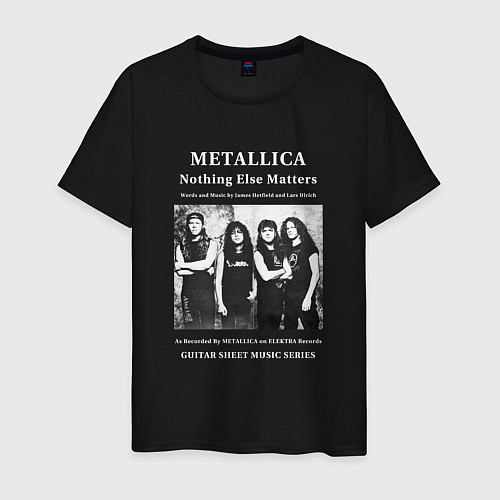Мужская футболка Metallica рок группа / Черный – фото 1