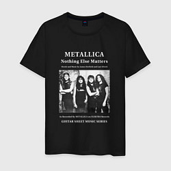 Футболка хлопковая мужская Metallica Nothing Else Matters, цвет: черный