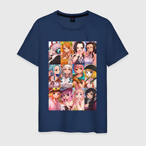 Мужская футболка Лучшие девочки One Piece / Тёмно-синий – фото 1