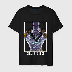 Футболка хлопковая мужская Killer Queen anime, цвет: черный