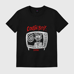 Футболка хлопковая мужская Cousin betty, цвет: черный