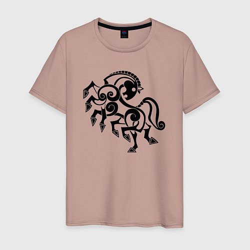 Мужская футболка Слейпнир конь бога Одина / Пыльно-розовый – фото 1