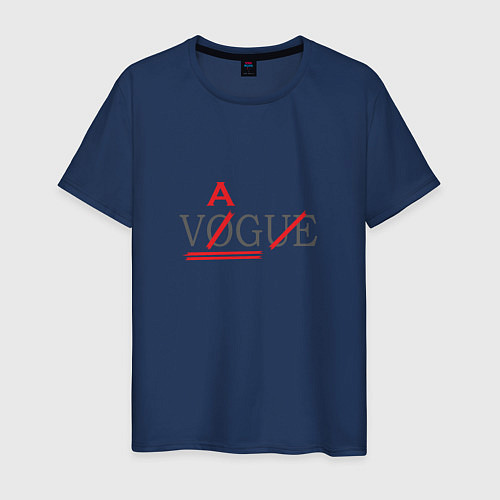 Мужская футболка VAG not VOGUE / Тёмно-синий – фото 1