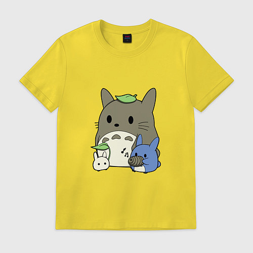 Мужская футболка Семейка Тоторо / Желтый – фото 1