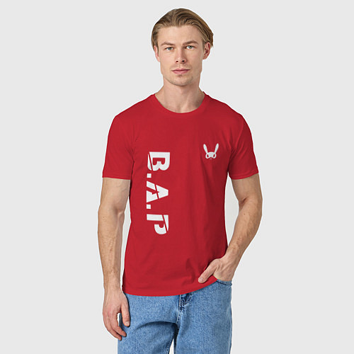 Мужская футболка B A P white / Красный – фото 3