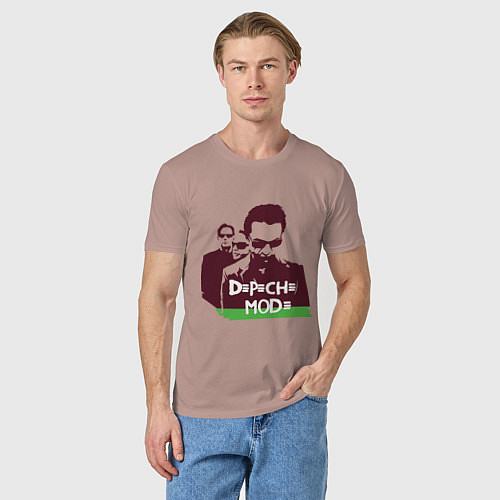 Мужская футболка DM portrait / Пыльно-розовый – фото 3