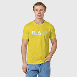 Футболка хлопковая мужская B A P big glitch logo, цвет: желтый — фото 2