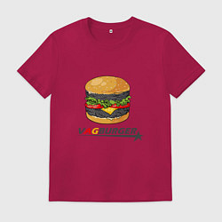 Футболка хлопковая мужская VAGburger tyres, цвет: маджента