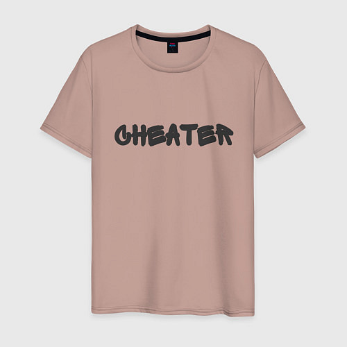 Мужская футболка Cheater / Пыльно-розовый – фото 1