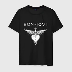 Футболка хлопковая мужская Bon Jovi Its My Life, цвет: черный