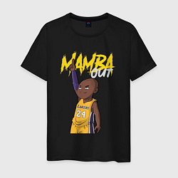 Футболка хлопковая мужская Mamba out, цвет: черный