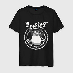 Футболка хлопковая мужская Sleepknot, цвет: черный