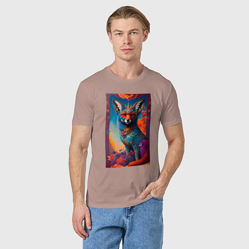 Мужская футболка Фантастическая лиса / Пыльно-розовый – фото 3