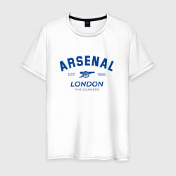 Футболка хлопковая мужская Arsenal london the gunners, цвет: белый