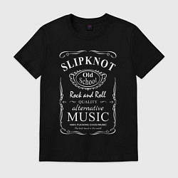 Футболка хлопковая мужская Slipknot в стиле Jack Daniels, цвет: черный