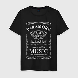 Футболка хлопковая мужская Paramore в стиле Jack Daniels, цвет: черный