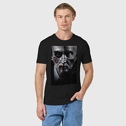 Футболка хлопковая мужская Пила Джон Крамер, цвет: черный — фото 2