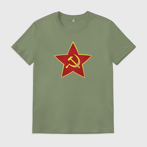Мужская футболка СССР звезда / Авокадо – фото 1