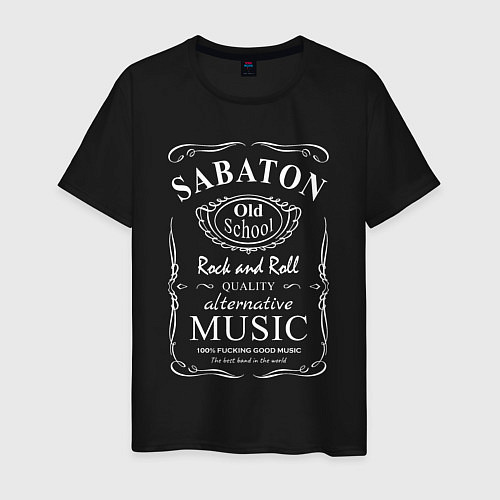 Мужская футболка Sabaton в стиле Jack Daniels / Черный – фото 1