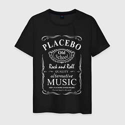 Футболка хлопковая мужская Placebo в стиле Jack Daniels, цвет: черный