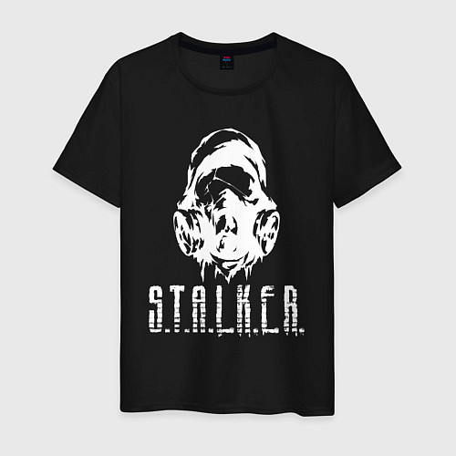 Мужская футболка STALKER gas mask / Черный – фото 1