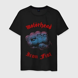 Футболка хлопковая мужская Motorhead Iron Fist, цвет: черный