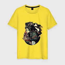 Футболка хлопковая мужская Самурай Samurai, цвет: желтый