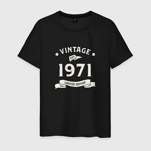 Мужская футболка Винтаж 1971 Ограниченный выпуск / Черный – фото 1