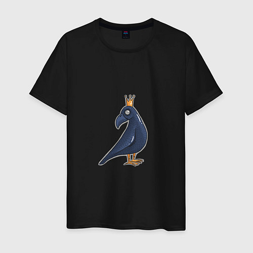 Мужская футболка Ворона в короне / Черный – фото 1