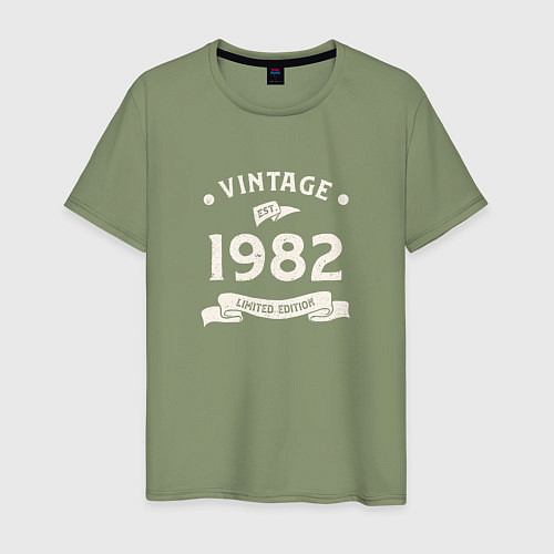 Мужская футболка Винтаж 1982 ограниченный выпуск / Авокадо – фото 1