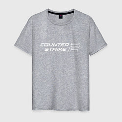 Футболка хлопковая мужская Counter Strike 2, цвет: меланж