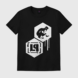 Футболка хлопковая мужская Linkin Park плиты, цвет: черный