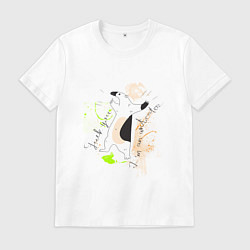 Футболка хлопковая мужская Муравьед: fuck you im anteater, цвет: белый