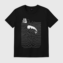 Футболка хлопковая мужская Joy Division китобой, цвет: черный