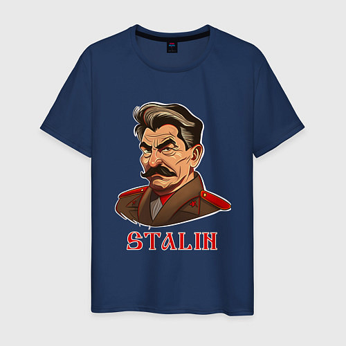 Мужская футболка Joseph Vissarionovich Stalin / Тёмно-синий – фото 1