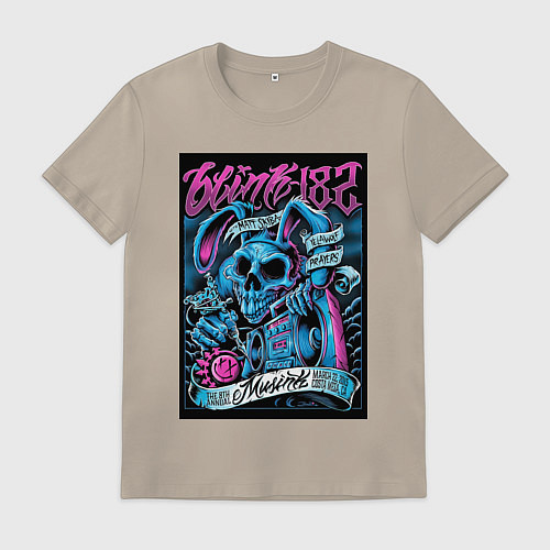 Мужская футболка Blink 182 рок группа / Миндальный – фото 1