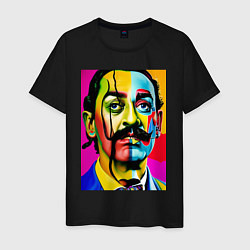 Футболка хлопковая мужская Salvador Dali, цвет: черный