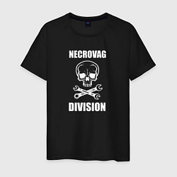 Футболка хлопковая мужская Necrovag white division, цвет: черный