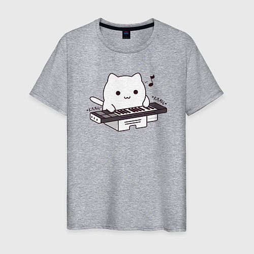 Мужская футболка Аниме Бонго кот / Меланж – фото 1