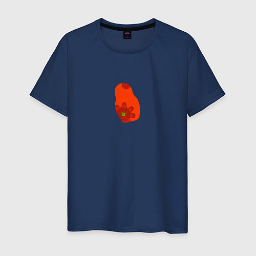 Мужская футболка Красная матрешка / Тёмно-синий – фото 1
