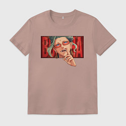 Футболка хлопковая мужская Buddha shuumatsu no walkure, цвет: пыльно-розовый