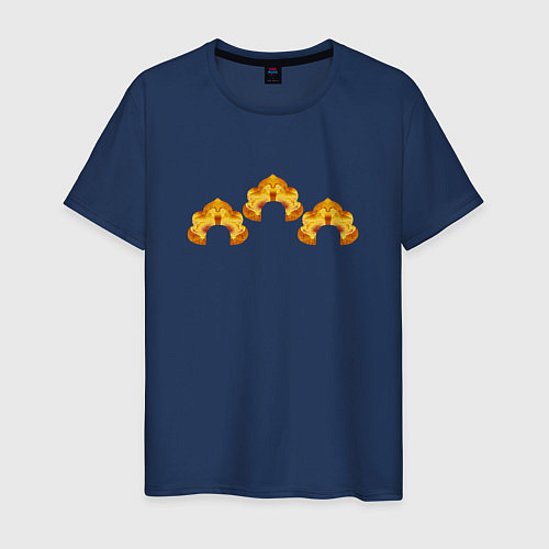 Мужская футболка Три желтых кокошника / Тёмно-синий – фото 1